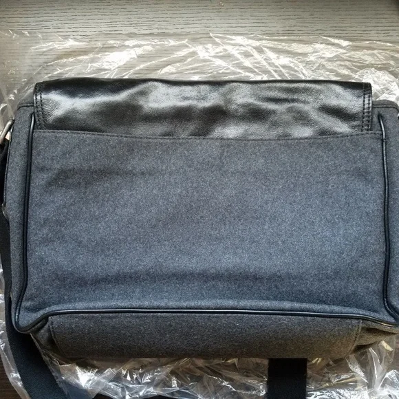 Fossil Messenger leather wool bag transit ew luggage carry on
